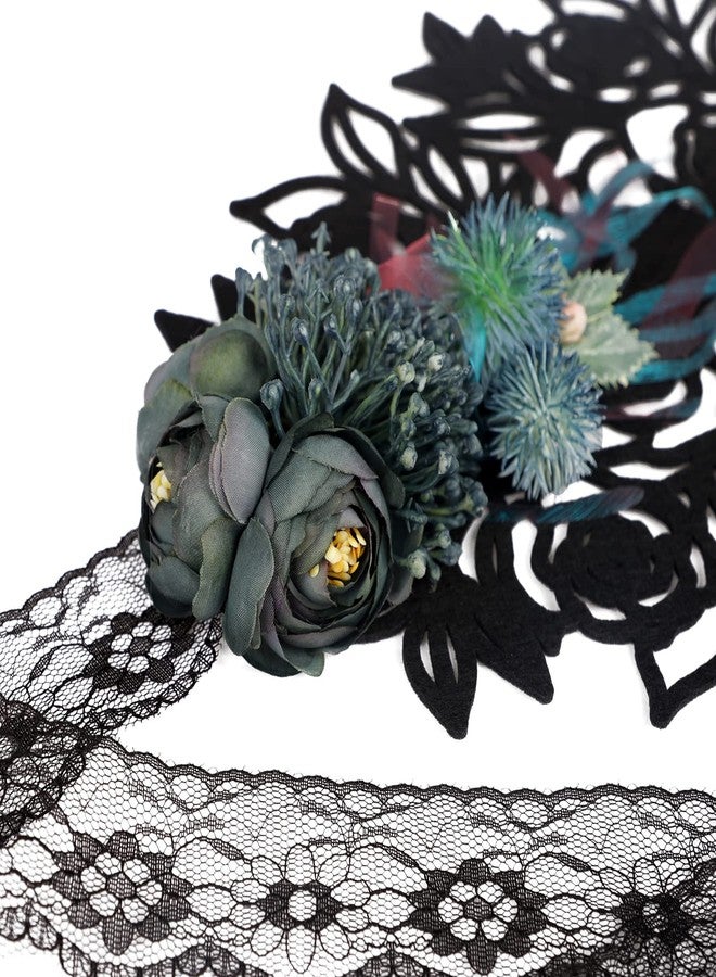 Ylucky Lolita Headband Victorian Bonnet Hat Halloween Cosplay Gothic Maid Lace Hair Accessory Hair Hoop Tea Party Sun Hat - Image 5